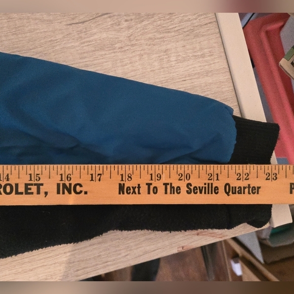 Vintage Nike Fit Jacket Mens Size Medium Black Blue F.I.T. Swoosh 90s Mid weight - Picture 7 of 7